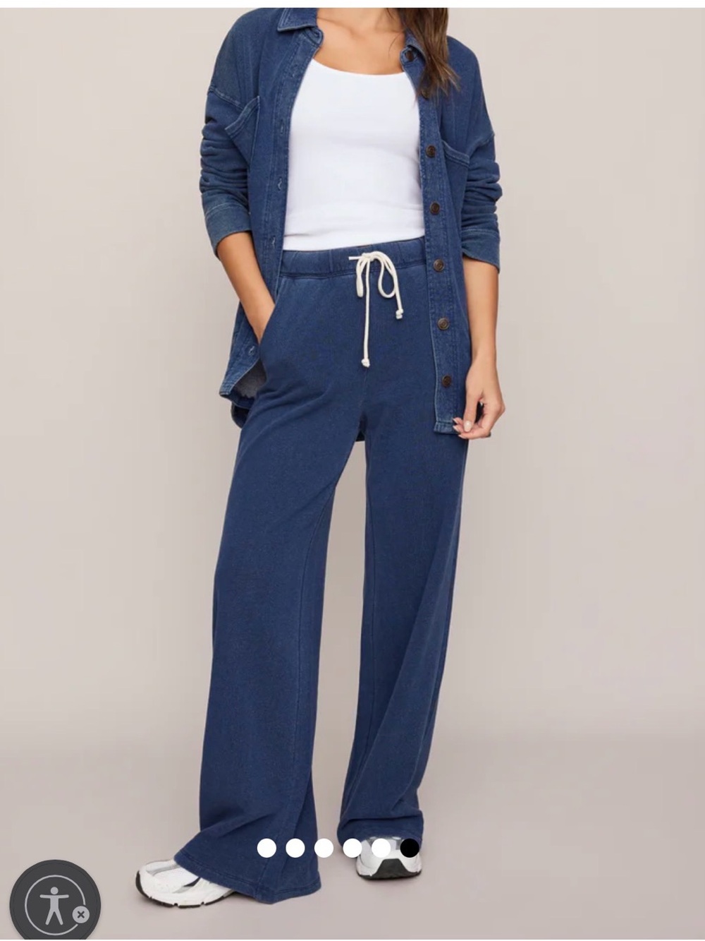 Z Supply HUNTER KNIT DENIM PANT in Indigo